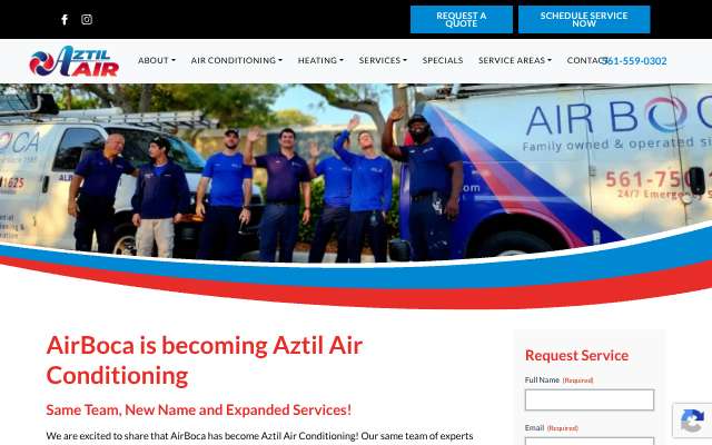 Air Boca's page as the assistant saw it