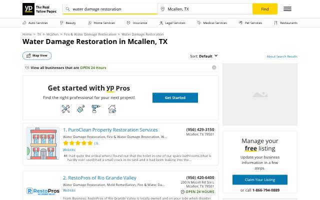 Page cited for SERVPRO of East Mission/South Edinburg