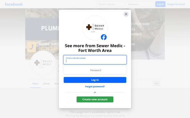 Sewer Medic's page as the assistant saw it