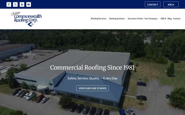 Commonwealth Roofing Corp.'s page as the assistant saw it
