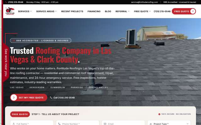 Page cited for Fortitude Roofing