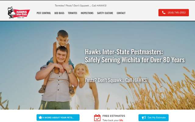 Hawks Inter-State Pestmasters's page as the assistant saw it