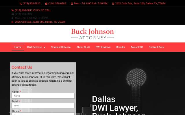 Buck Johnson's page as the assistant saw it