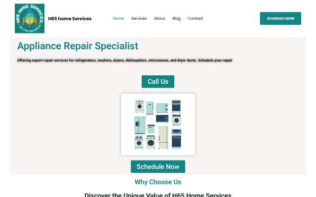 H65 Home Services LLC's page as the assistant saw it
