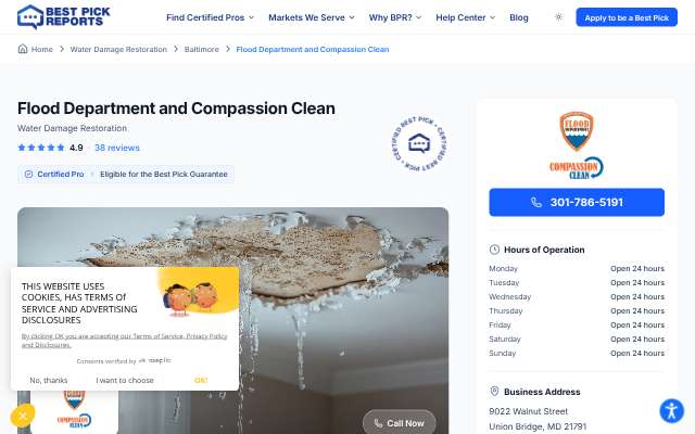 Page cited for Flood Department and Compassion Clean