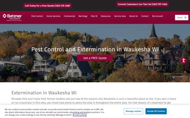 Page cited for Batzner Pest Control