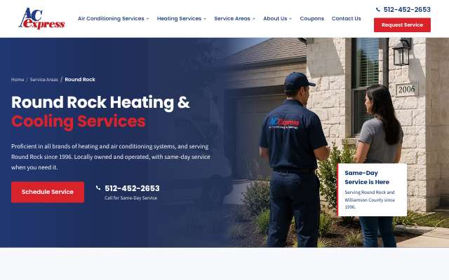 AC Express's page as the assistant saw it