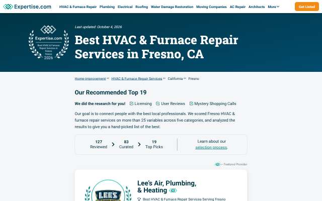 Just Air Fresno's page as the assistant saw it