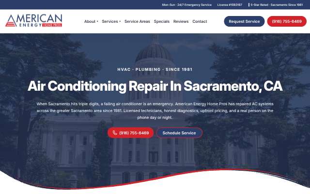 American Energy Home Pros's page as the assistant saw it