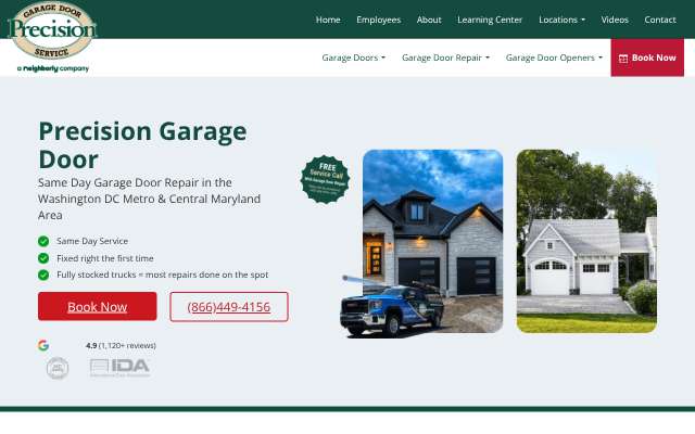 Page cited for Precision Garage Door of Washington DC Maryland Suburbs