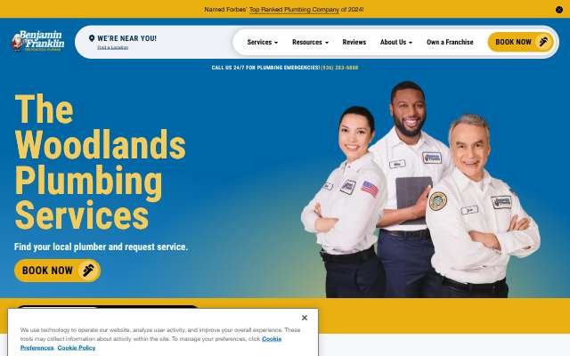 Benjamin Franklin Plumbing (The Woodlands)'s page as the assistant saw it