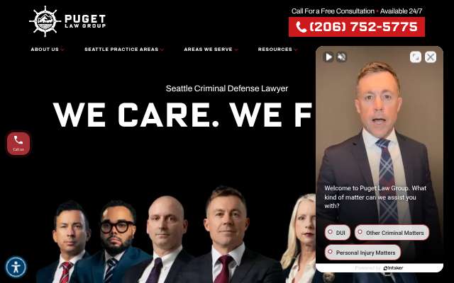 Puget Law Group's page as the assistant saw it
