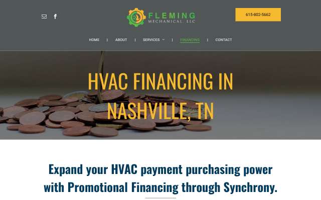 Fleming Mechanical LLC's page as the assistant saw it