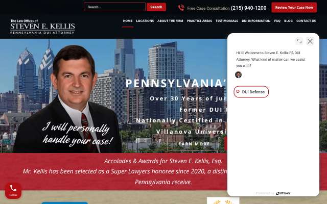 Law Offices of Steven E. Kellis's page as the assistant saw it