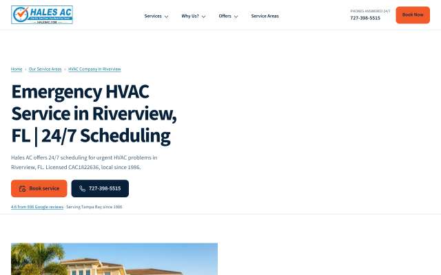 Hales AC's page as the assistant saw it