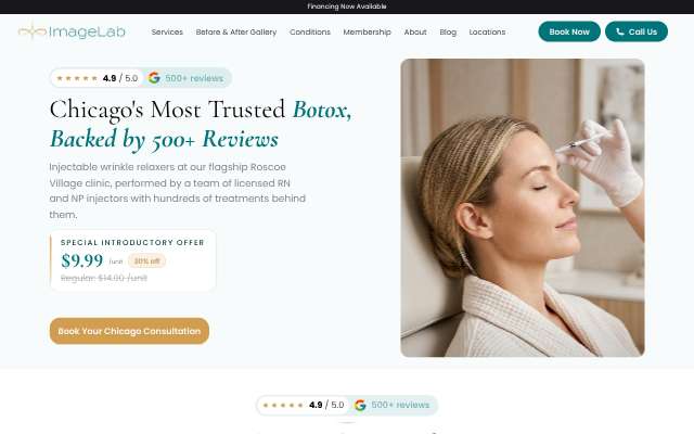 ImageLab Med Spa (Roscoe Village)'s page as the assistant saw it