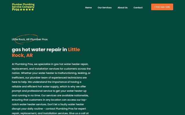 Plumber Service Pros (nationwide)'s page as the assistant saw it