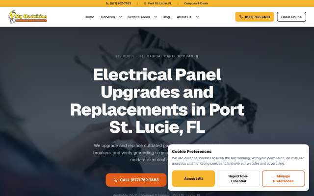 Page cited for My Electrician