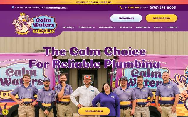 Page cited for Calm Waters Plumbing
