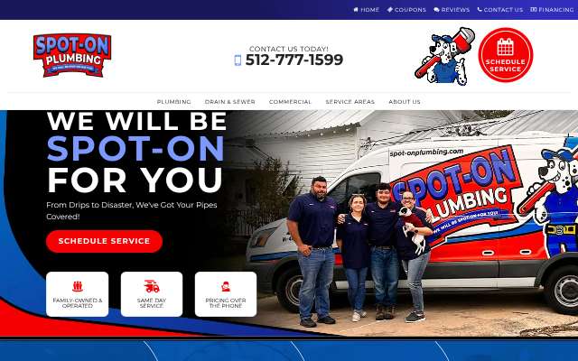 Page cited for Spot-On Plumbing