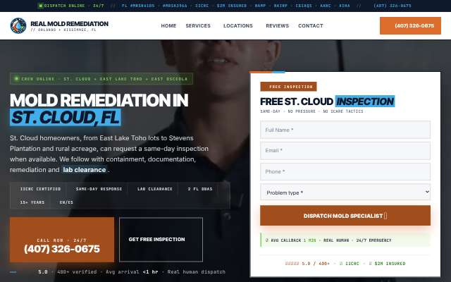 Real Mold Remediation (St. Cloud)'s page as the assistant saw it