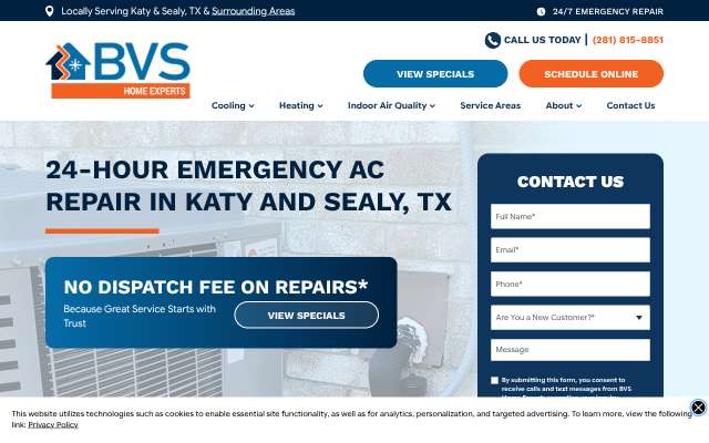 BVS Home Experts's page as the assistant saw it