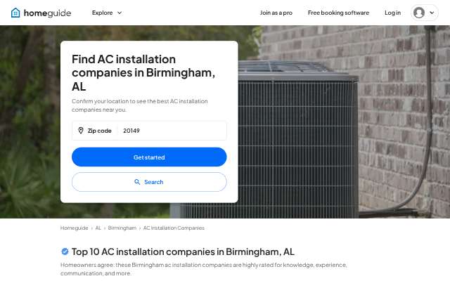 Appliance Service LLC's page as the assistant saw it