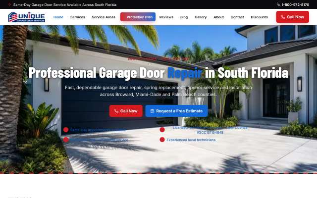 Page cited for Unique Garage Door Services