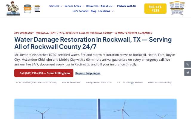 Mr. Restore's page as the assistant saw it