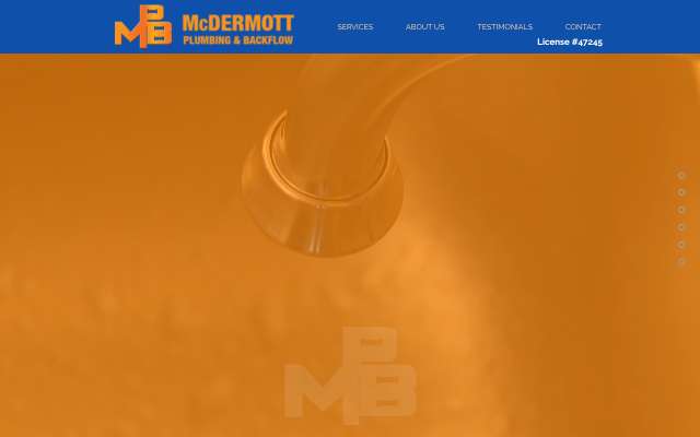 McDermott Plumbing's page as the assistant saw it