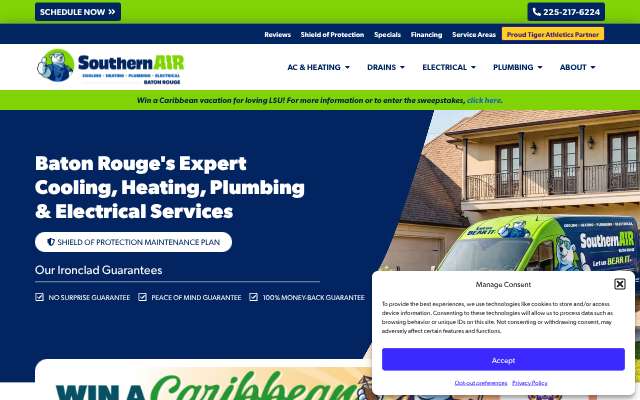 Southern Air, LLC's page as the assistant saw it