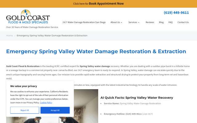 Page cited for Gold Coast Flood Restorations