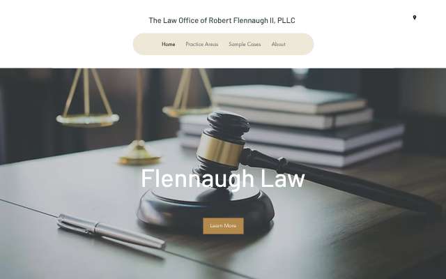 The Law Office of Robert Flennaugh II's page as the assistant saw it