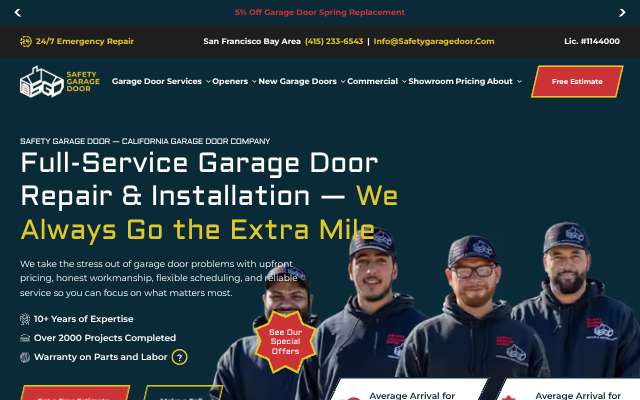 Page cited for Safety Garage Door Repair & Installation