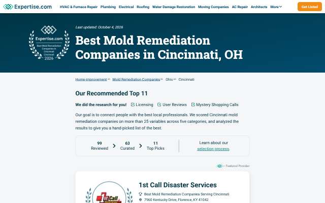 SERVPRO of East Central Cincinnati's page as the assistant saw it