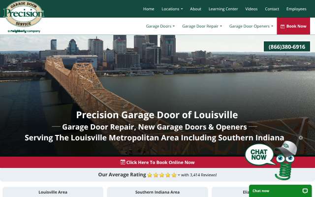 Precision Garage Door of Louisville's page as the assistant saw it