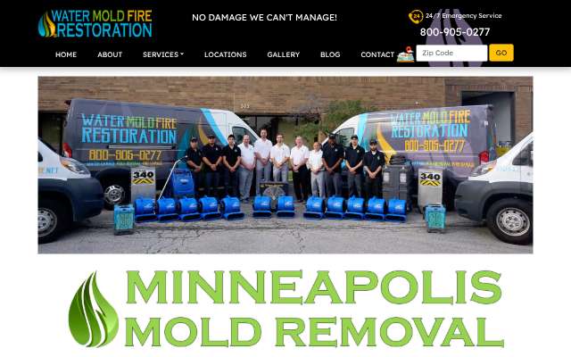 Water Mold Fire Restoration of Minneapolis's page as the assistant saw it