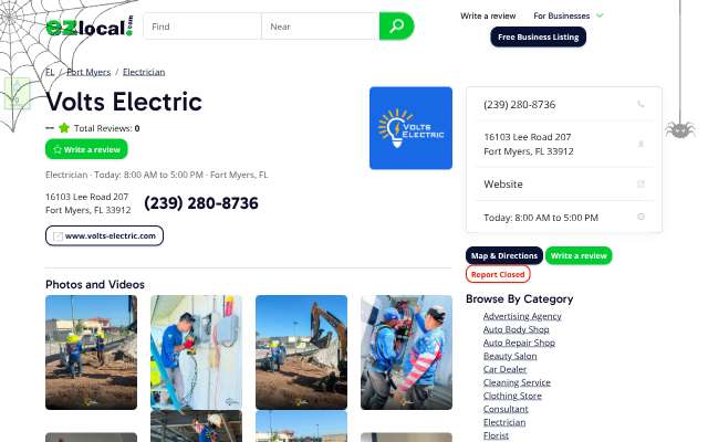 Page cited for Volts Electric