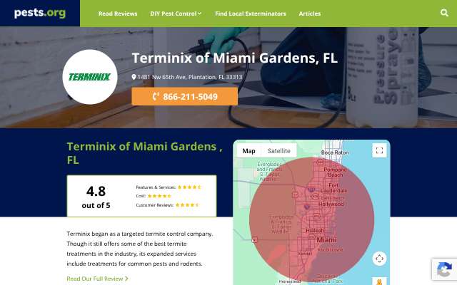 Page cited for Terminix