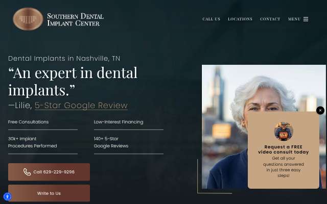 Southern Dental Implant Center (Dr. Jason Collier, Dr. William Locante)'s page as the assistant saw it