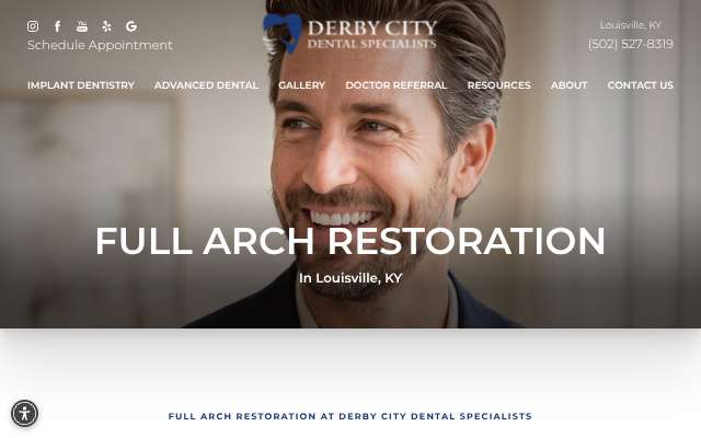 Derby City Dental Specialists's page as the assistant saw it