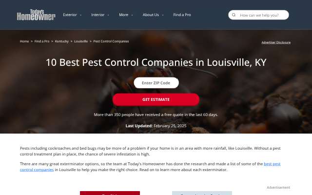 OPC Pest Services's page as the assistant saw it