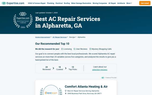 ASAP Heating & Air Conditioning's page as the assistant saw it