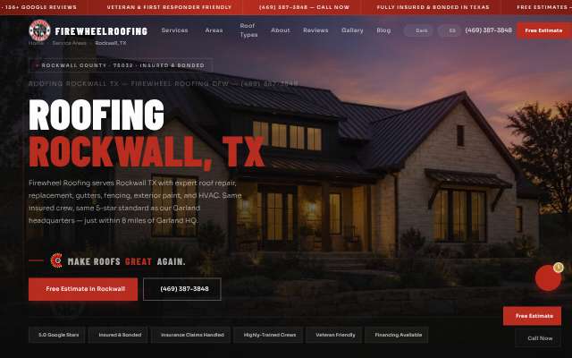 Firewheel Roofing (HVAC division)'s page as the assistant saw it