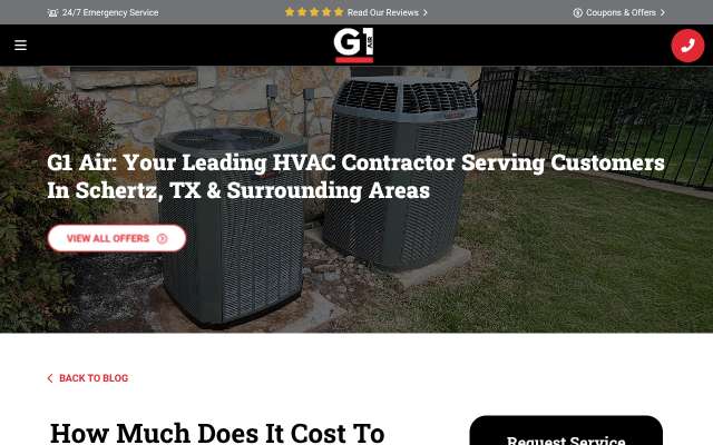 G1 Air's page as the assistant saw it