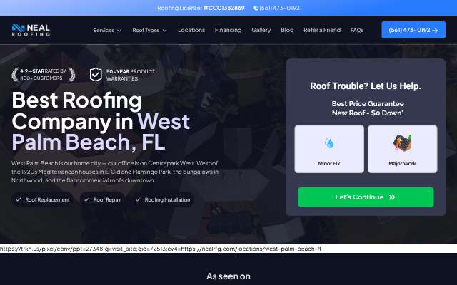 Page cited for Neal Roofing & Waterproofing