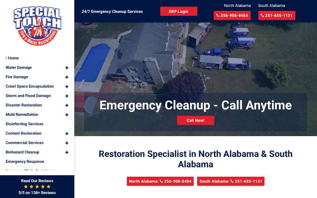 Page cited for Special Touch Restoration