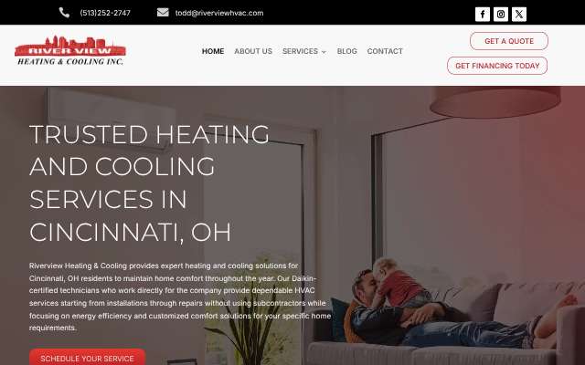 A & N Heating & Cooling's page as the assistant saw it