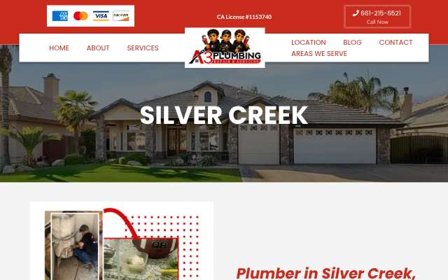 A3 Plumbing's page as the assistant saw it