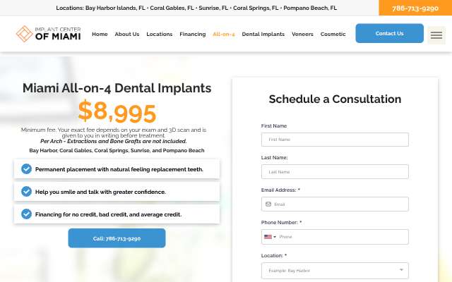 Page cited for Implant Center of Miami
